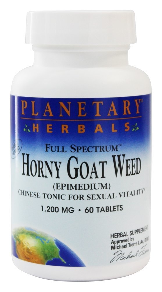 Com tesão Cabra Erva daninha Completo Spectrum Dobrar Potência 1200 mg. - 60 Tablets Planetary Herbals