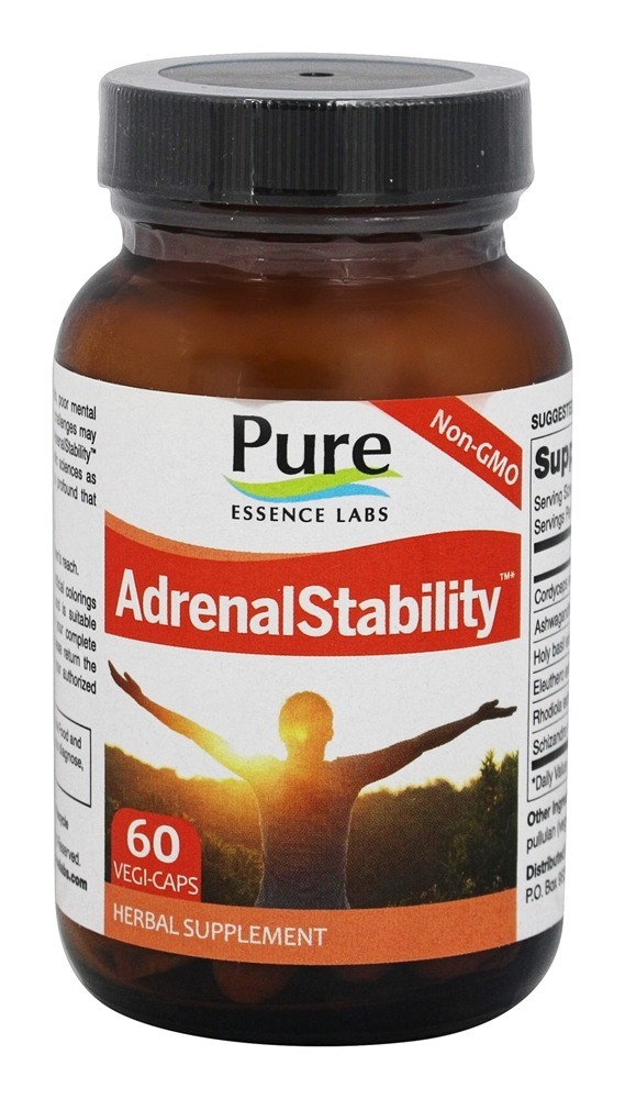AdrenalStability Para Suporte das Glândulas Adrenais - Cápsulas vegetarianas 60 Pure Essence Labs