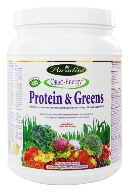 Proteínas e Verduras de Energia Orac - 16 oz. Paradise Herbs