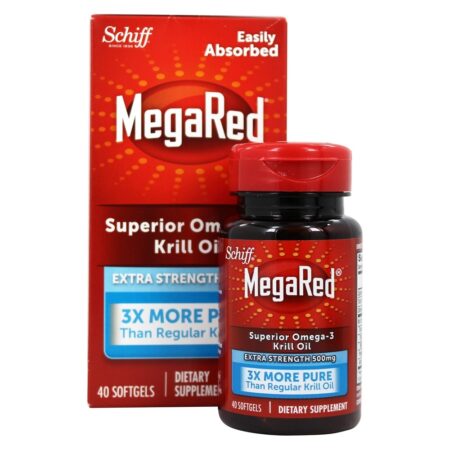 Mega Red Potência Extra 100% Pure Omega-3 de Óleo de Krill 500 mg. - 45 Softgels Schiff