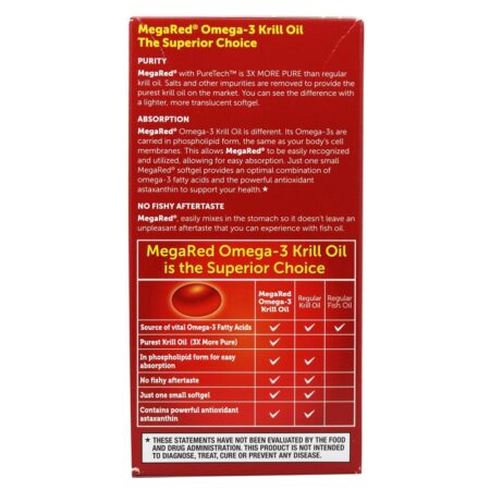 Mega Red Potência Extra 100% Pure Omega-3 de Óleo de Krill 500 mg. - 45 Softgels Schiff - Image 3