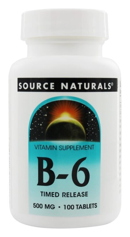 B6 Cronometrada Liberar 500 mg. - 100 Tablets Source Naturals