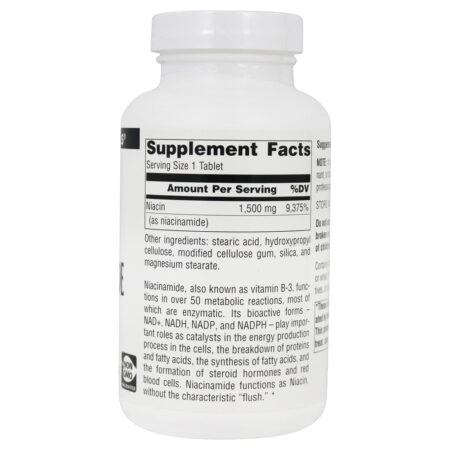 Niacinamida B-3 1500 mg. - 100 Tablets Source Naturals - Image 2