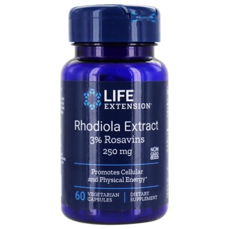 Extrato de Rhodiola 3 % Rosavins 250 mg. - Cápsulas vegetarianas 60 Life Extension