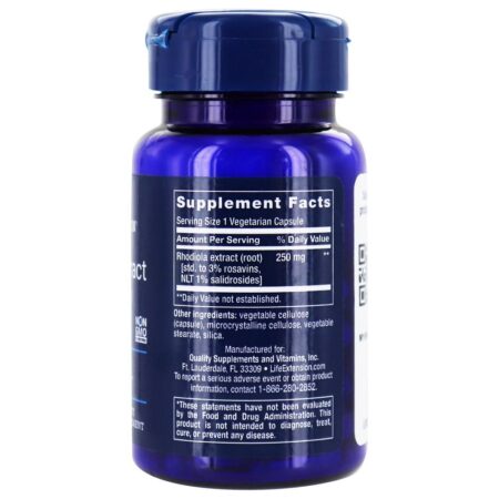 Extrato de Rhodiola 3 % Rosavins 250 mg. - Cápsulas vegetarianas 60 Life Extension - Image 2