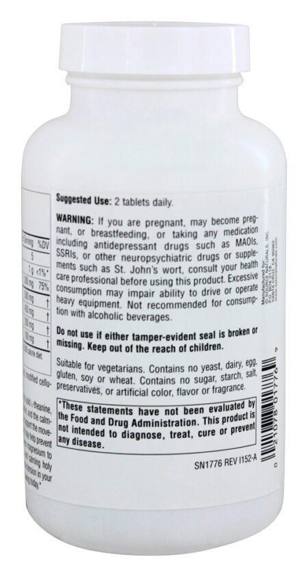 Theanine Serene - 120 Tablets Source Naturals - Image 3