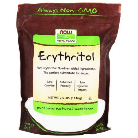 NOW Real Food Eritritol Adoçante Natural - 2.5 lbs. NOW Foods