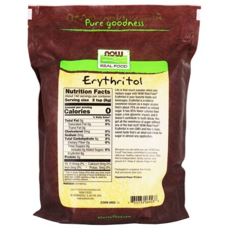 NOW Real Food Eritritol Adoçante Natural - 2.5 lbs. NOW Foods - Image 2