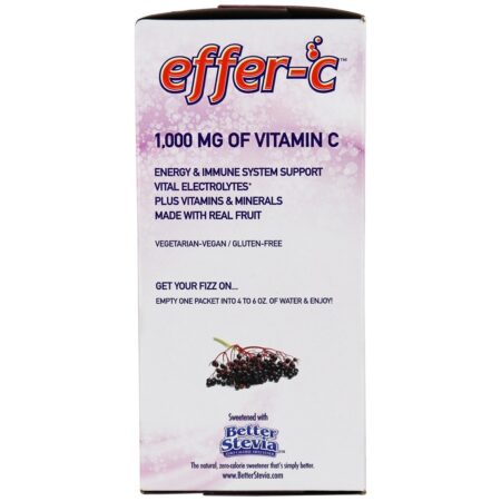 Mistura para bebidas efervescentes Effer-C - 30 Pacotes (s) NOW Foods - Image 4