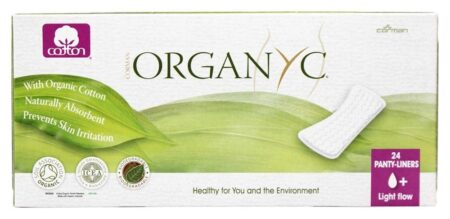 Algodão Orgânico Menstrual Panty-Liners Flat Light Flow + - 24 Forro (s) Organyc