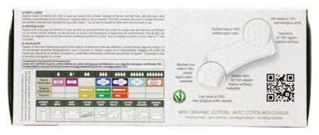 Algodão Orgânico Menstrual Panty-Liners Flat Light Flow + - 24 Forro (s) Organyc - Image 2