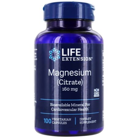 Citrato de Magnésio 160 mg. - Cápsulas vegetarianas 100 Life Extension