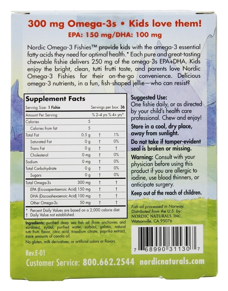 Nordic Omega-3 Fishies Para Crianças - 36 Contagem Nordic Naturals - Imagem 2