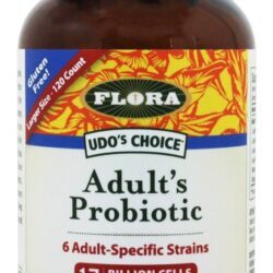 O probiótico de Udo's Choice para adultos 17 Bilhões de UFC - Cápsulas 120 Flora