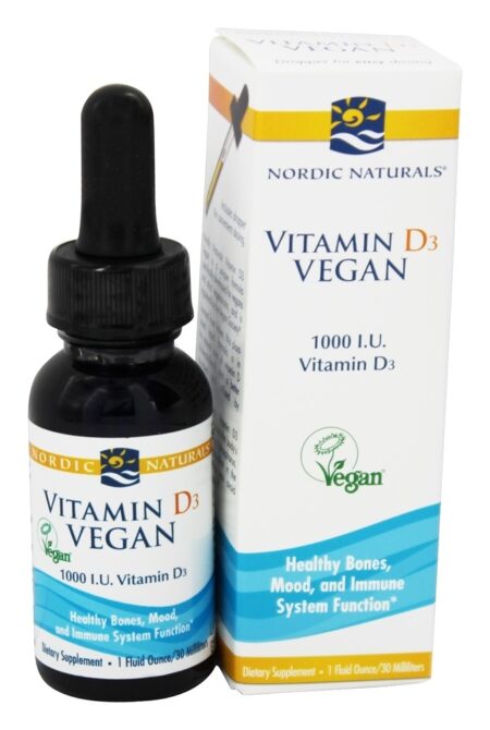 Vitamina D3 Vegan Líquido 1000 IU - 1 fl. oz. Nordic Naturals