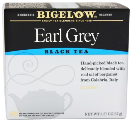 Chá Preto Earl Grey - 40 Saquinhos de Chá Bigelow Tea