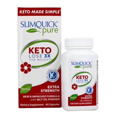 Pure Keto Extra Strength perda de peso para mulheres - 60 Cápsulas Anteriormente Queimador de Gordura Feminino com Força Máxima para Barbear SlimQuick