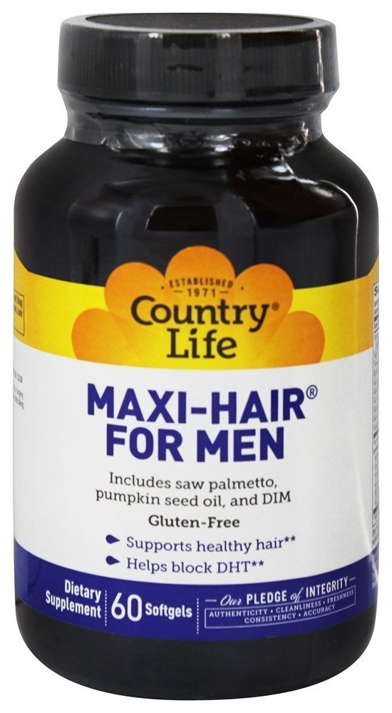 Maxi-Hair Para Homens - 60 Softgels Country Life
