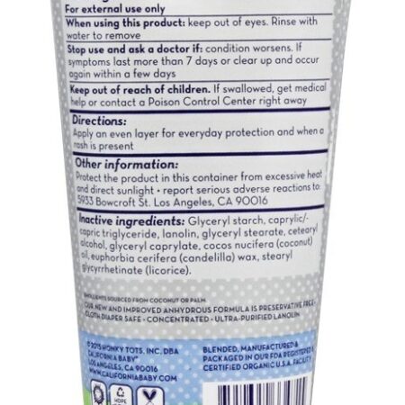 Fralda Erupção Pomada Super Sensível Unscented - 2.9 oz. California Ba - Imagem 2
