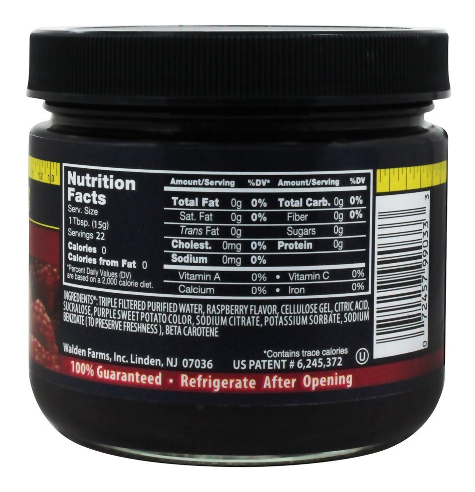 Caloria Livre Fruto Espalhar Framboesa - 12 oz. Walden Farms - Imagem 2