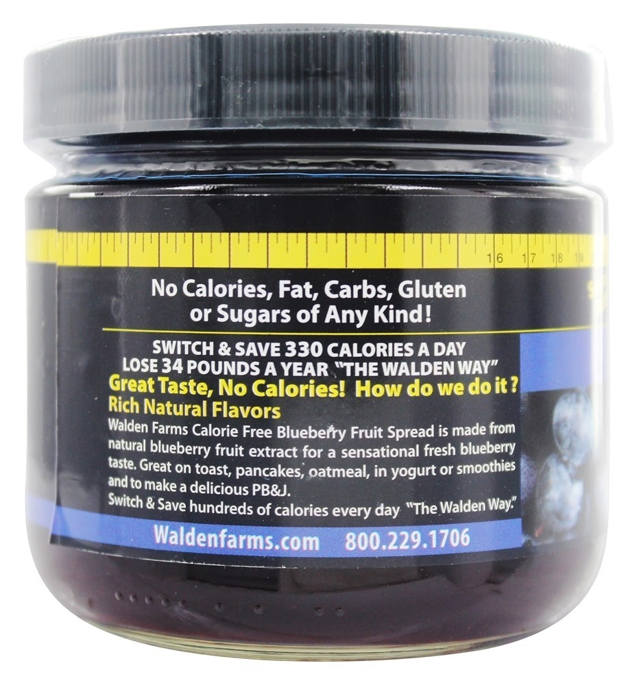 Caloria Livre Fruto Espalhar Mirtilo - 12 oz. Walden Farms - Imagem 3