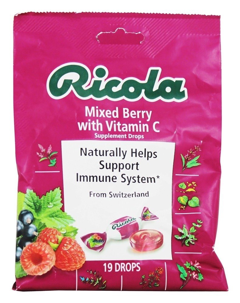 Gotas naturais da garganta da erva com a baga misturada da vitamina C - 19 descarta Ricola