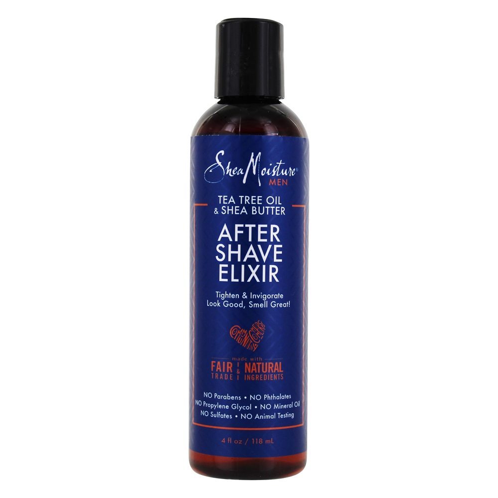 Tea Tree Oil & manteiga de karité após barbear Elixir para homens - 4 fl. oz. Shea Moisture