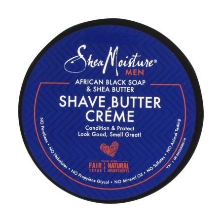 Sabonete Preto Africano & Creme de Manteiga de Manteiga de Karité para Homem - 6 oz. Shea Moisture