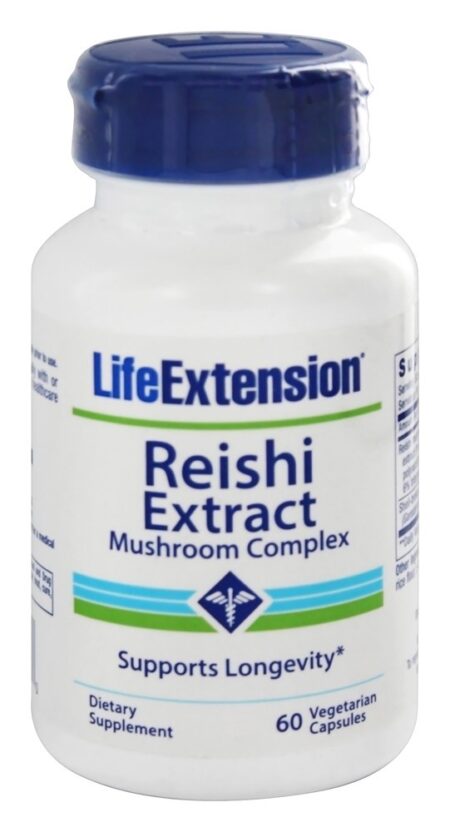 Extrato de Reishi Complexo de Cogumelos - Cápsulas vegetarianas 60 Life Extension