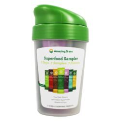 Pacotes verdes do sabor da variedade de Superfood com Shaker Cup - Pacotes de 7 x 8g Amazing Grass