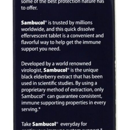 Fórmula original de sabugueiro preto + vitamina C + zinco - 15 Comprimido (s) efervescente Sambucol - Imagem 4