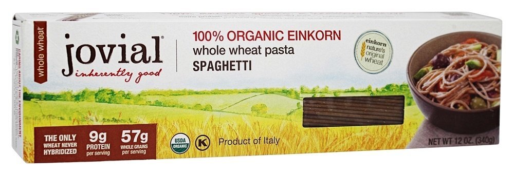 Massa orgânica espaguete integral - 12 oz. Jovial Foods