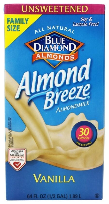 Amêndoa Breeze Amêndoa Leite Baunilha Não Adocicada - 0.5 Galão Blue Diamond Growers