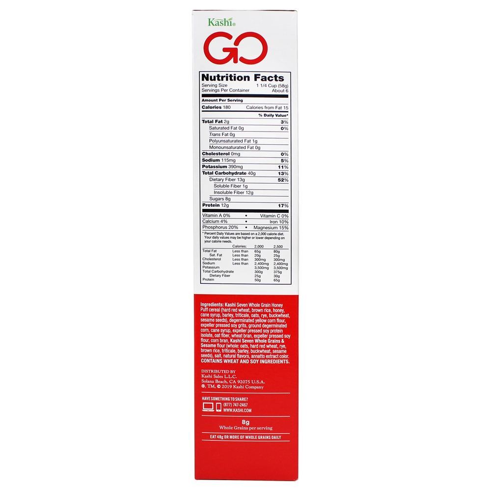 GoLean Cereal Sabor Original - 13.1 oz. Kashi - Imagem 2