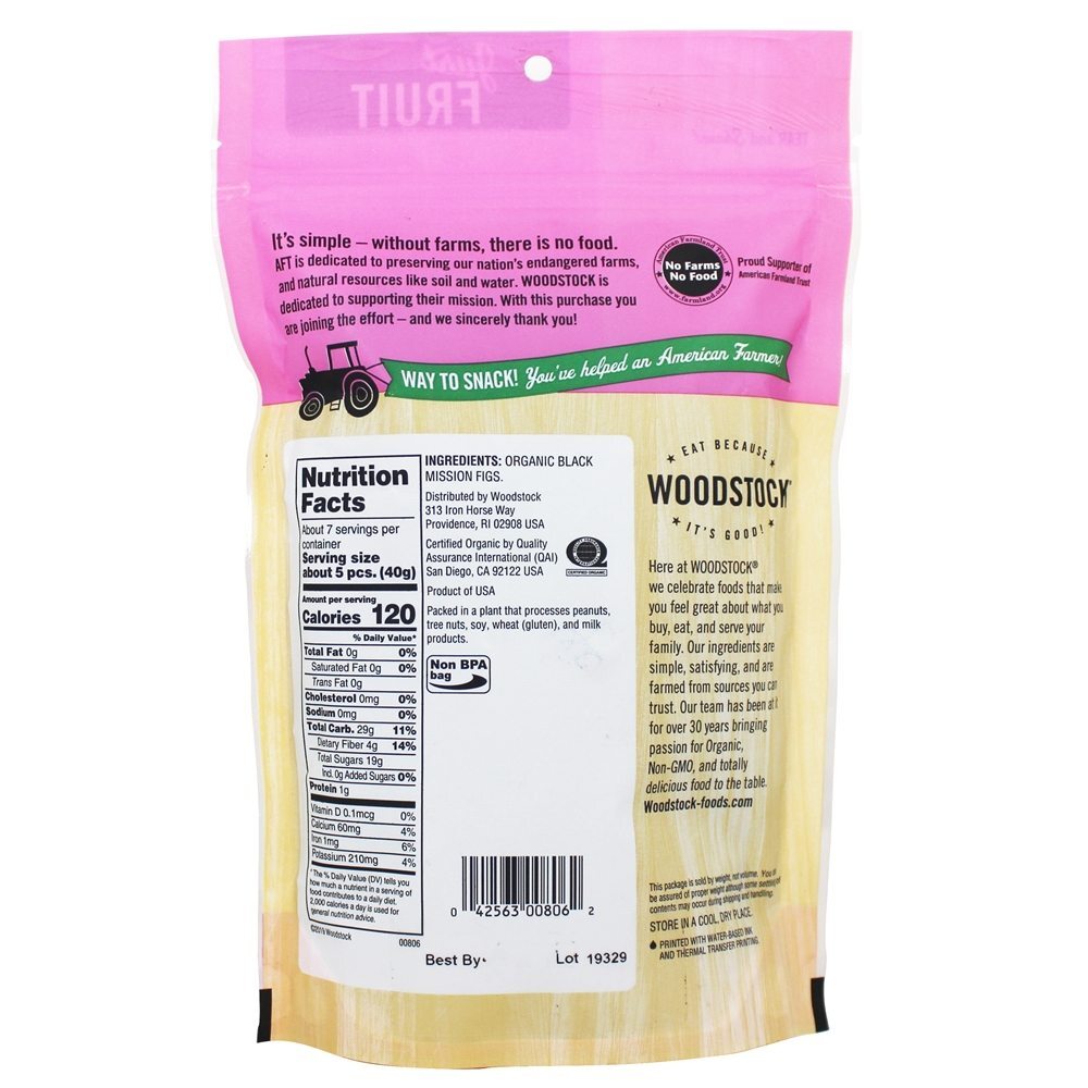 Figos pretos orgânicos da missão unsweetened - 10 oz. Woodstock Farms - Imagem 2