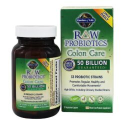 RAW Probiótico para a Saúde do Cólon 33 Cepas Probióticas 50 Bilhões de UFC - Cápsulas vegetarianas 30 Garden of Life