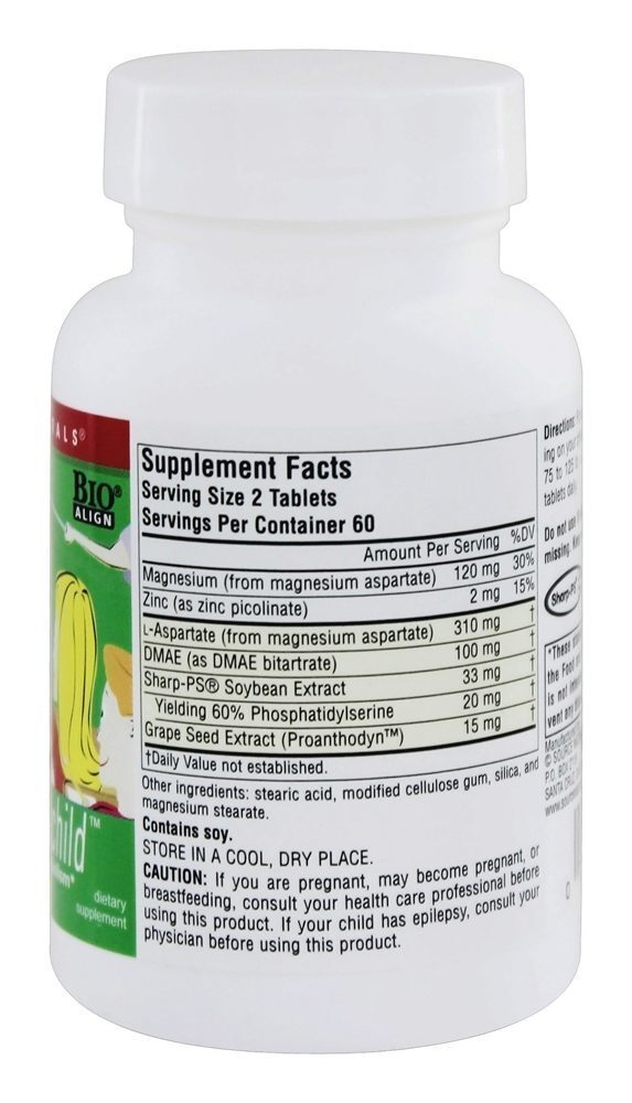 Criança atenta - 120 Tablets Source Naturals - Imagem 2