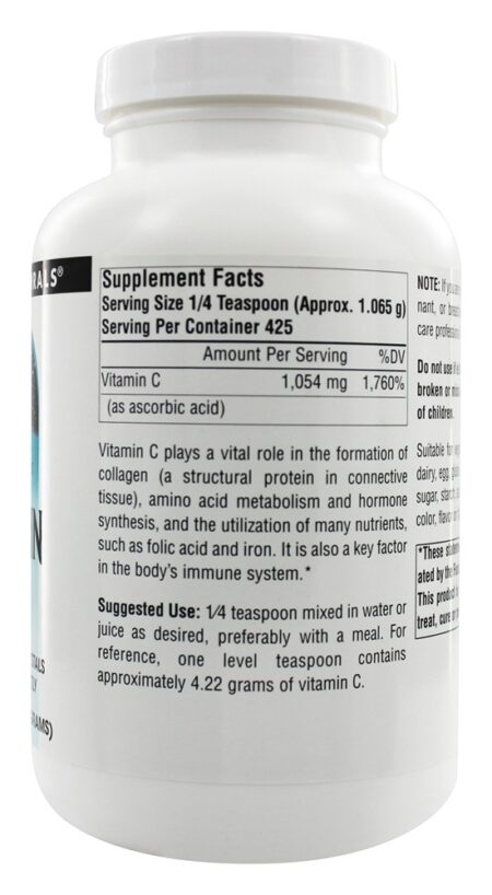 Cristais de ácido ascórbico com vitamina C - 16 oz. Source Naturals - Image 2