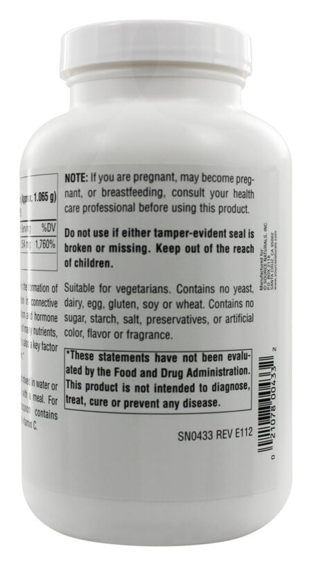 Cristais de ácido ascórbico com vitamina C - 16 oz. Source Naturals - Image 3