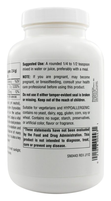 Cristais de Ascorbato de Sódio de Vitamina C - 16 oz. Source Naturals - Image 3