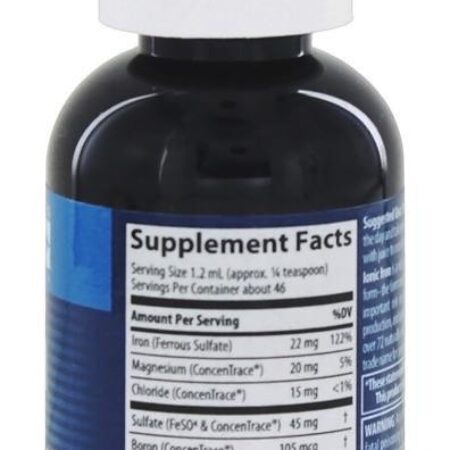 Ferro Iônico Líquido 22 mg. - 2 fl. oz. Trace Minerals Research - Imagem 2