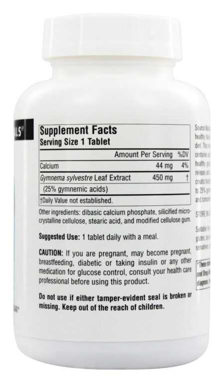 Gymnema Sylvestre 450 mg. - 120 Tablets Source Naturals - Image 2