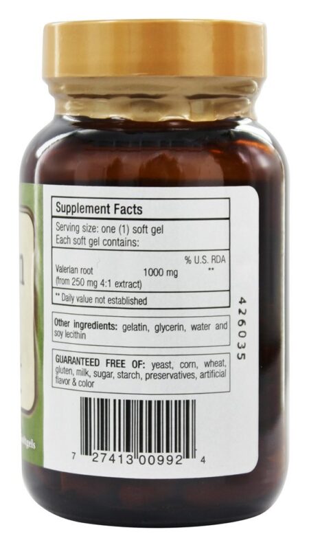 Extrato de raiz de valeriana 1000 mg. - 60 Softgels Only Natural - Image 2