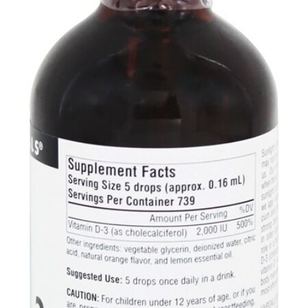 Vitamina D3 Líquido 2000 UI - 4 fl. oz. Source Naturals - Imagem 2