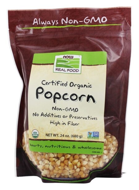 Pipoca Orgânica Certificada - 24 oz. NOW Foods