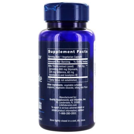Cardo de leite europeu certificado 750 mg. - Cápsulas vegetarianas 60 Life Extension - Imagem 2