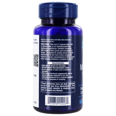 Cardo de leite europeu certificado 750 mg. - Cápsulas vegetarianas 60 Life Extension - Imagem 3