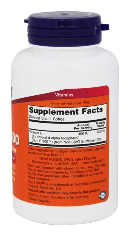 Sun-E 400 Proteção Antioxidante - 120 Softgels NOW Foods - Image 2