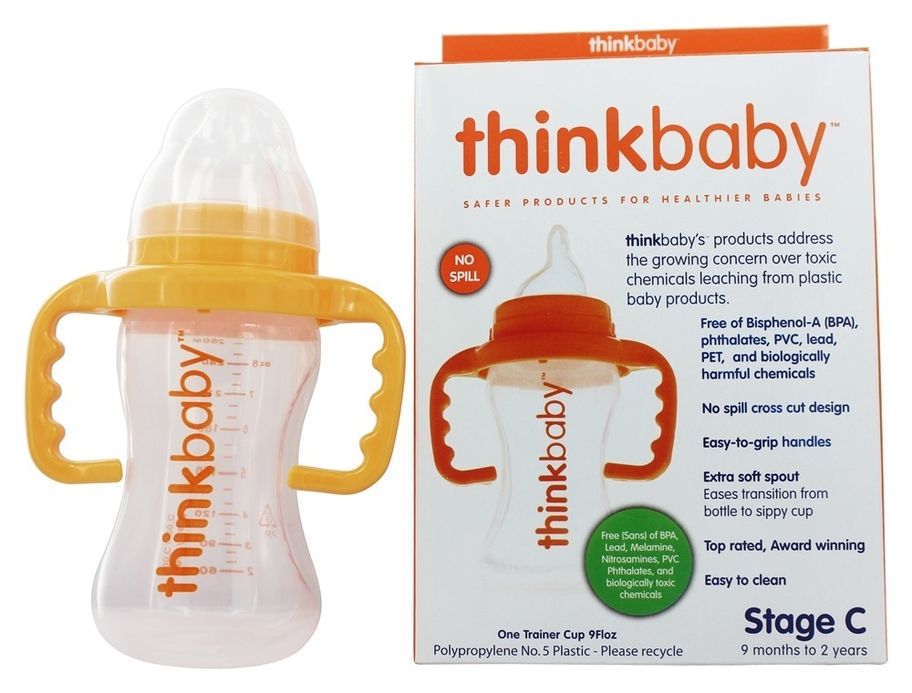 Sippy Copo Etapa C 9 Mês para 2 Anos Laranja - 9 oz. Thinkba