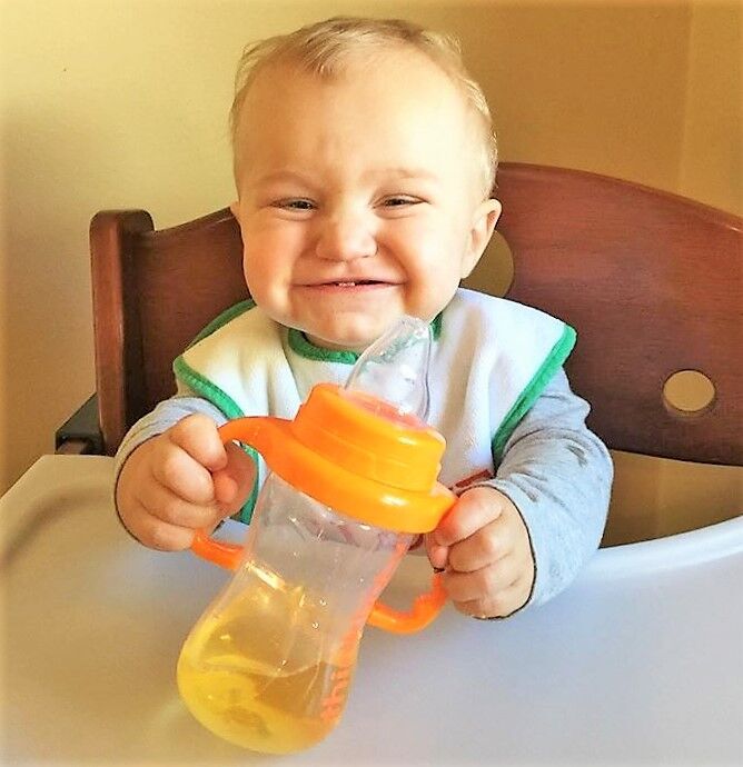 Sippy Copo Etapa C 9 Mês para 2 Anos Laranja - 9 oz. Thinkba - Imagem 4